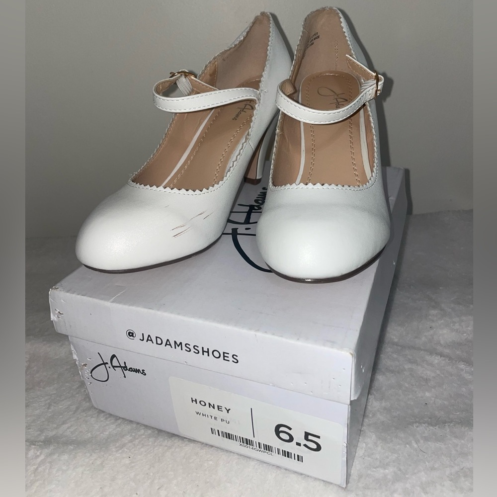 J Adams white Mary Jane heels - Picture 2 of 6